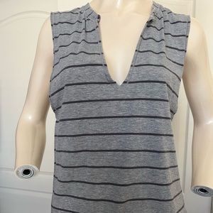 Lululemon tank. Gray and black. Like new. Size 10. V neck.